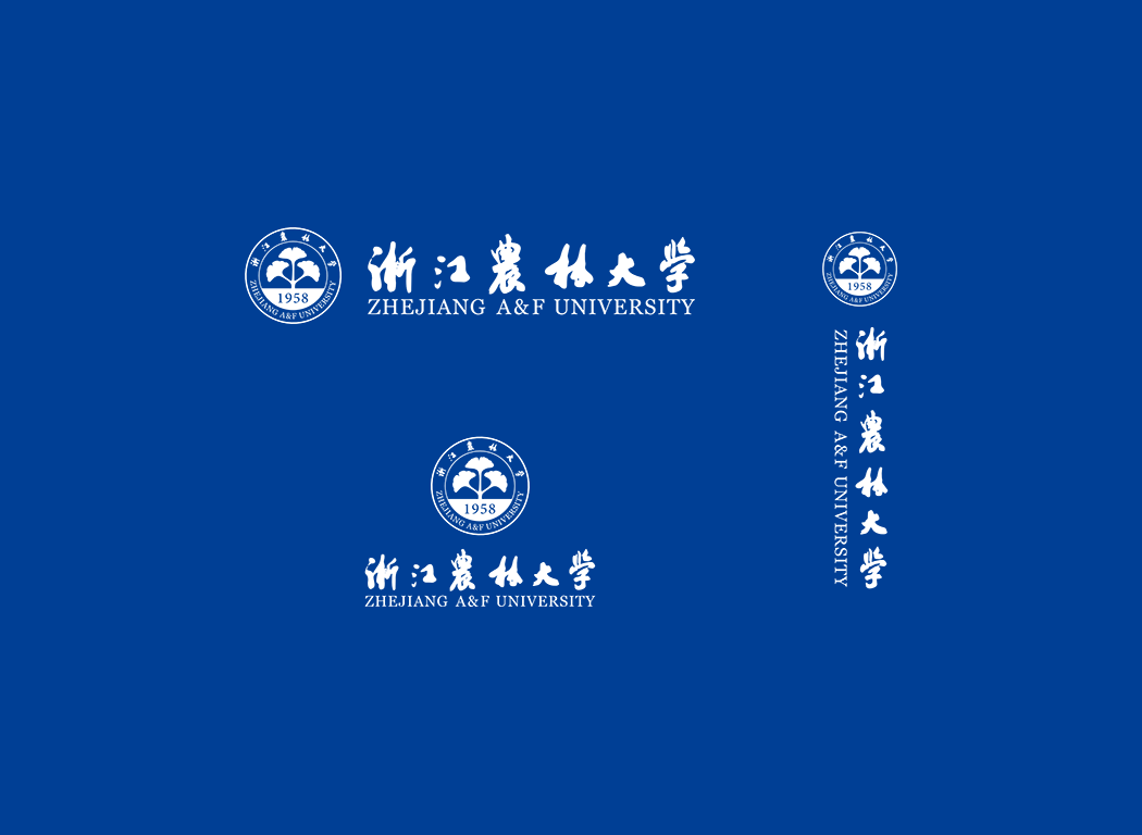 浙江農林大學校徽標志矢量圖