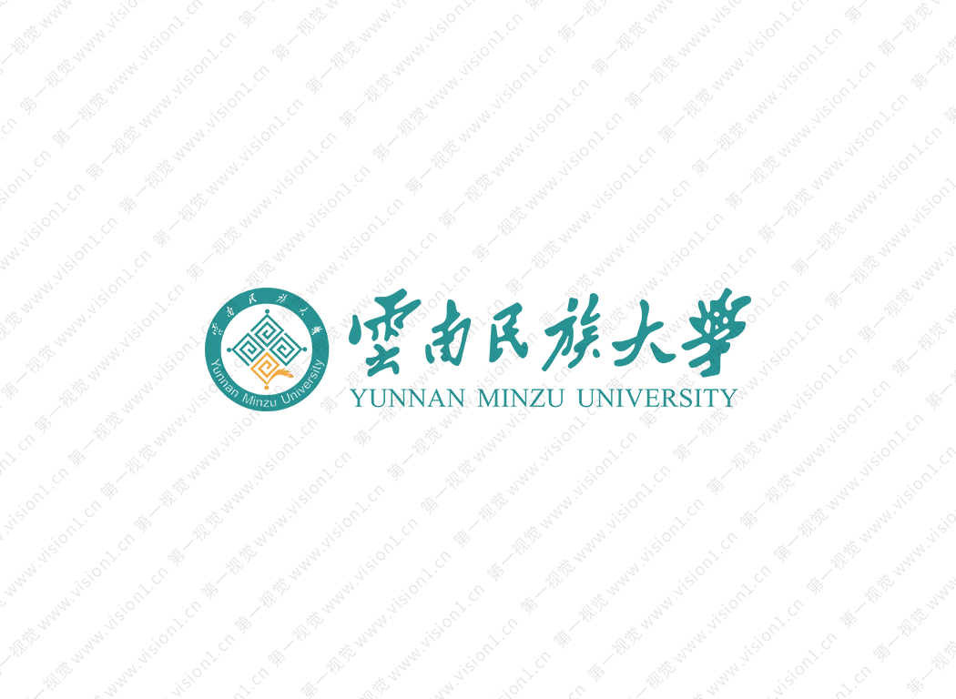 云南民族大學校徽標志矢量圖