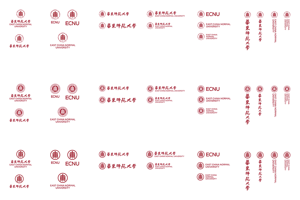 大學校徽系列: 華東師范大學標志矢量圖