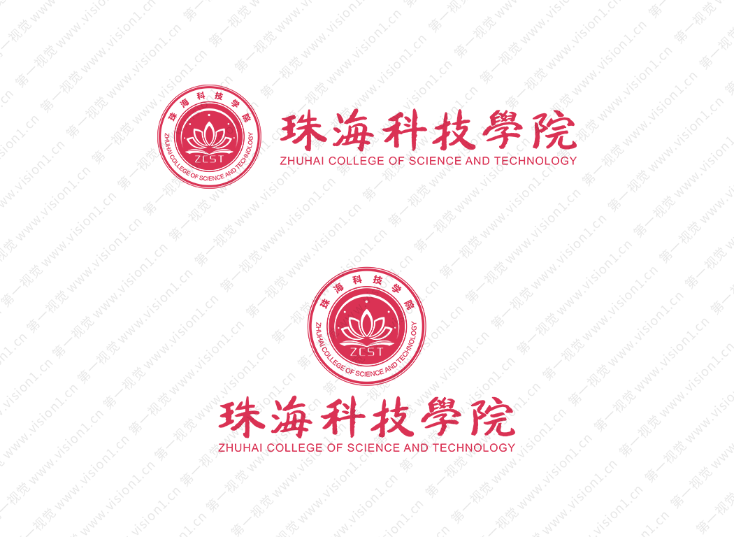 珠海科技學院校徽logo矢量圖