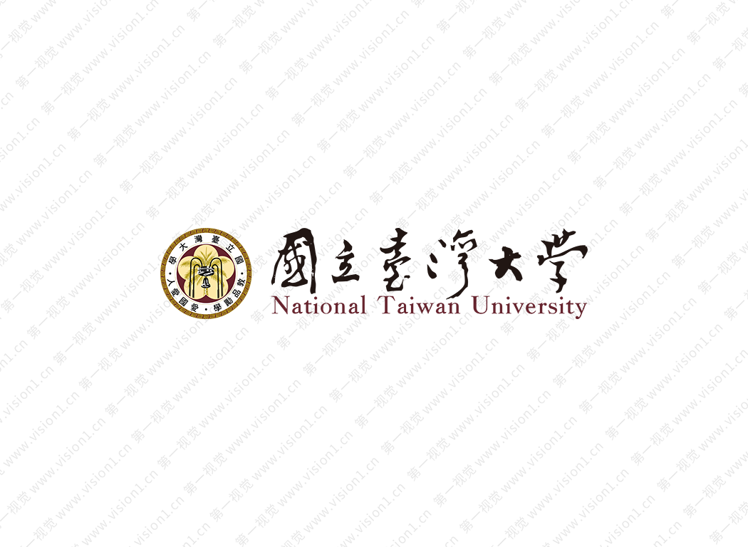 大學校徽系列：臺灣大學標志矢量圖