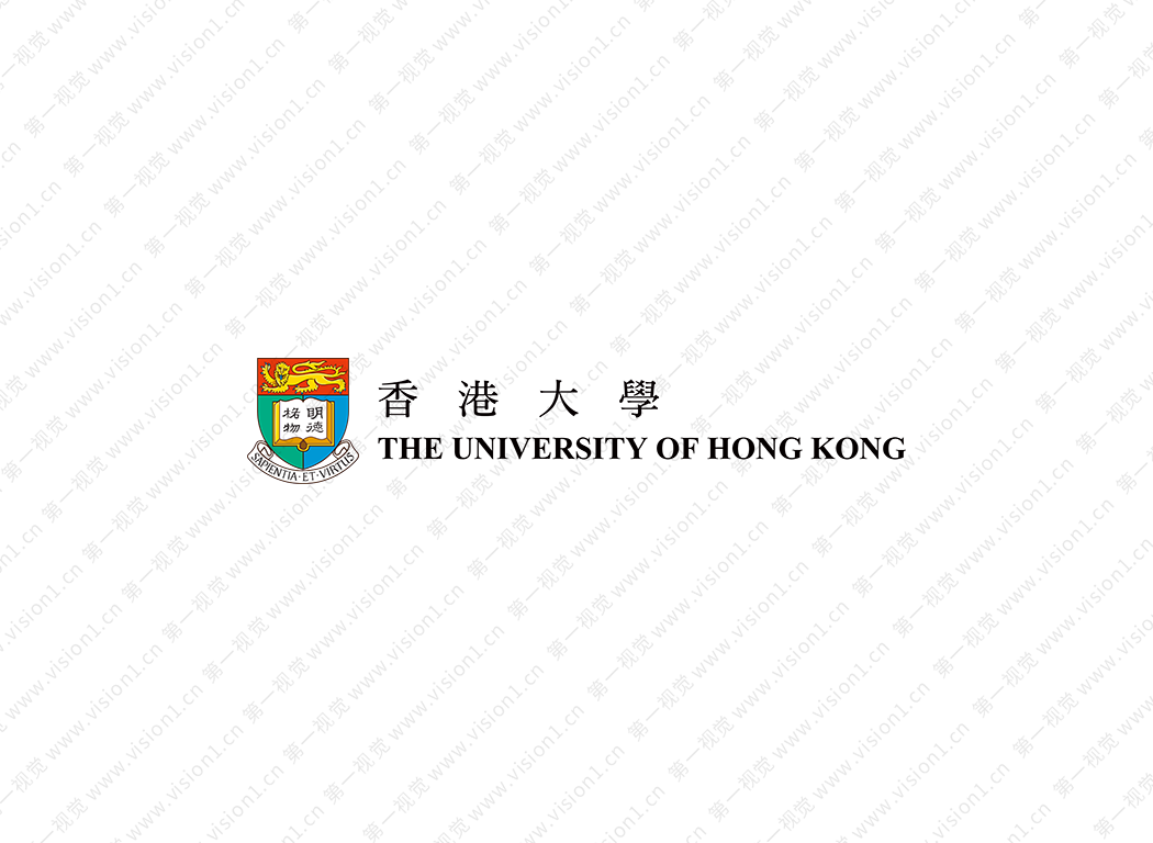 香港大學校徽標志矢量圖