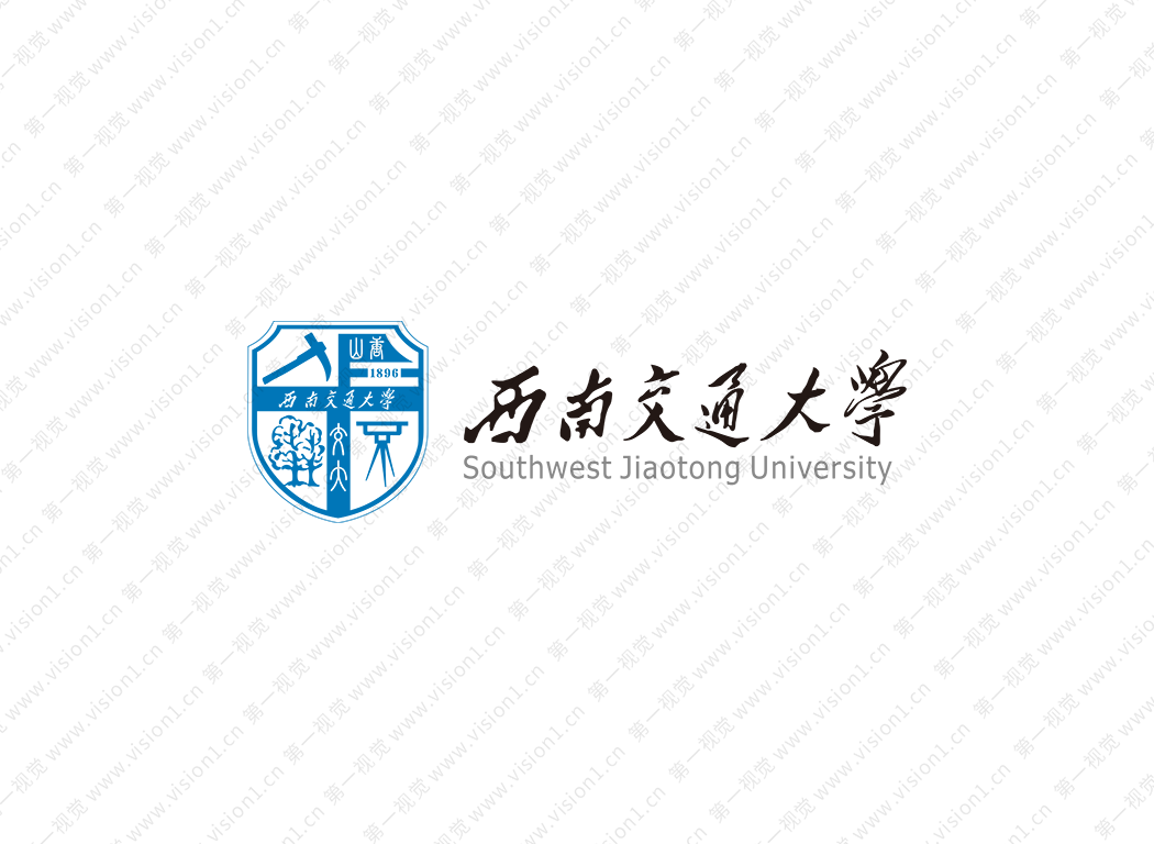 大學?；障盗? 西南交通大學標志矢量圖