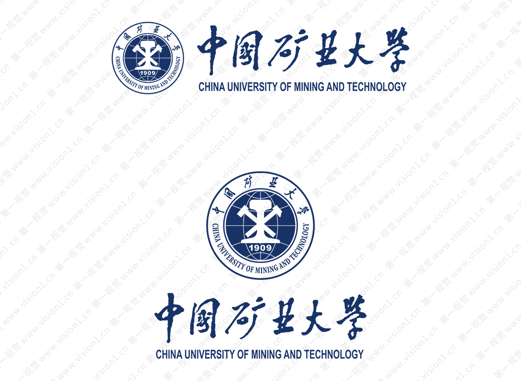 中國礦業大學校徽標志矢量圖