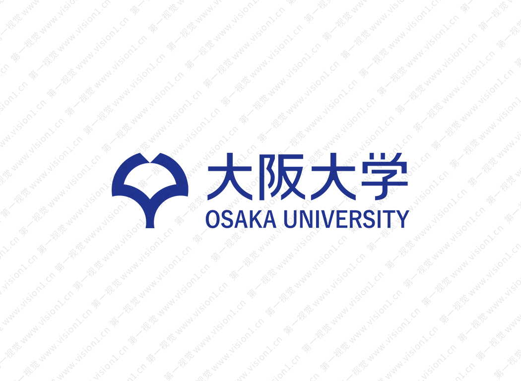 大學校徽系列：大阪大學標志矢量圖