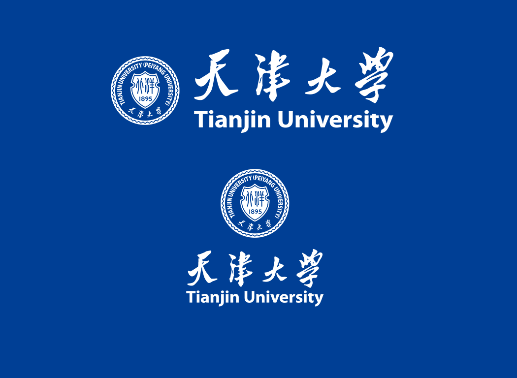 大學?；障盗?天津大學標志矢量圖