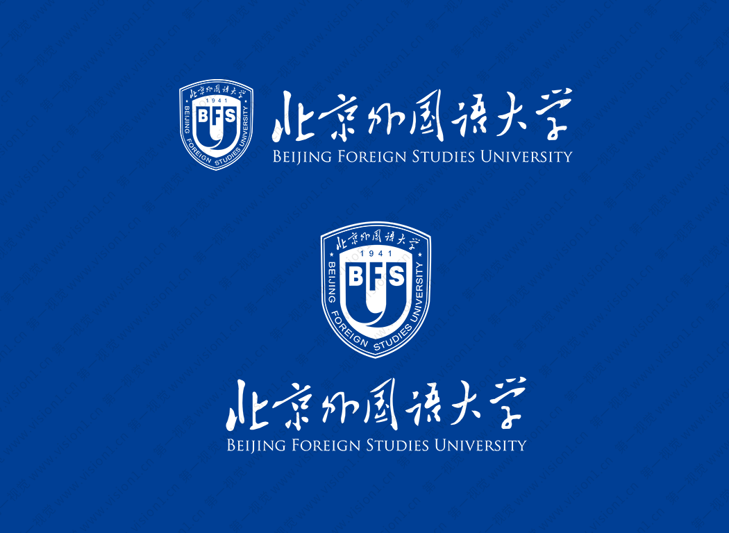 大學校徽系列:北京外國語大學標志矢量圖