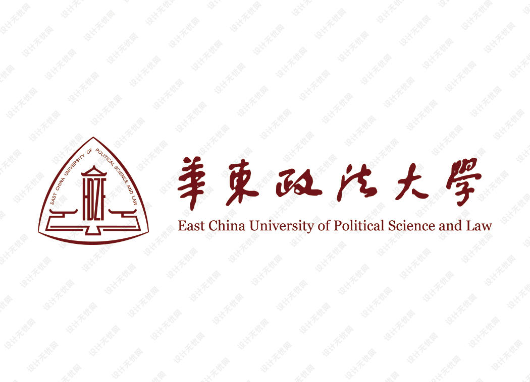 大學?；障盗?華東政法大學標志矢量圖