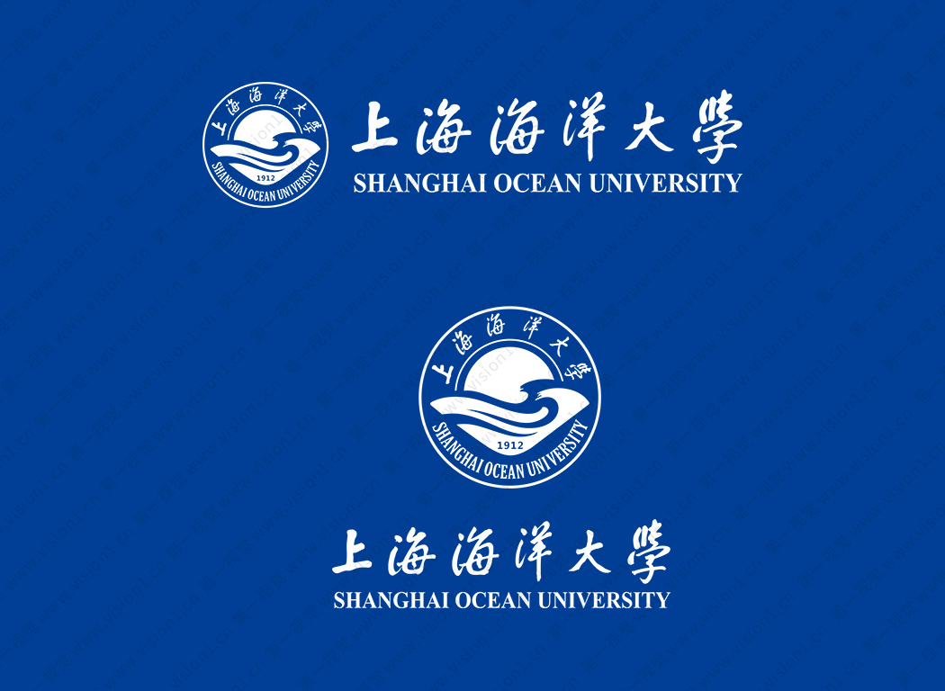 上海海洋大學校徽標志矢量圖
