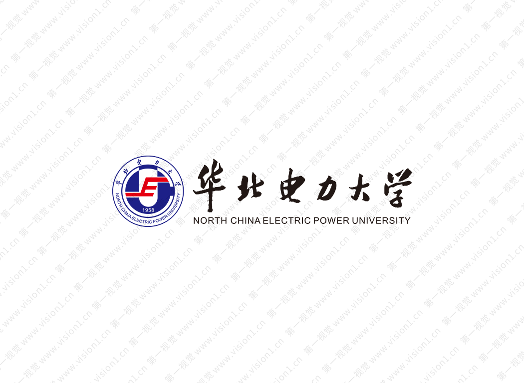 華北電力大學校徽標志矢量圖