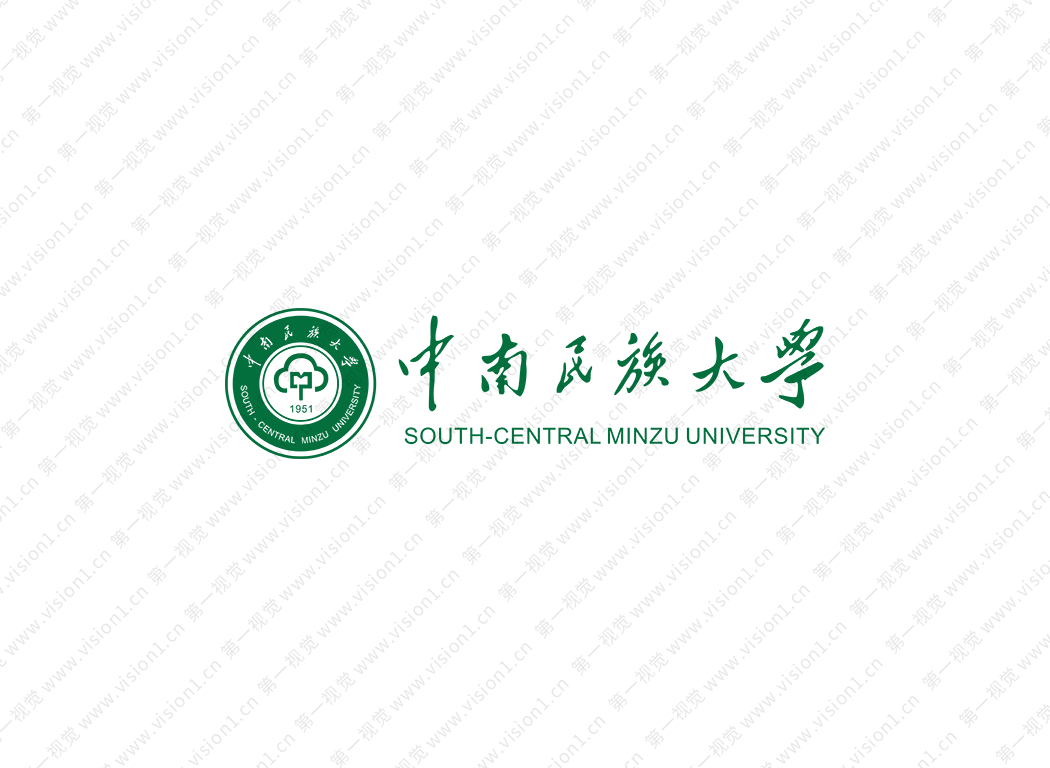中南民族大學校徽標志矢量圖