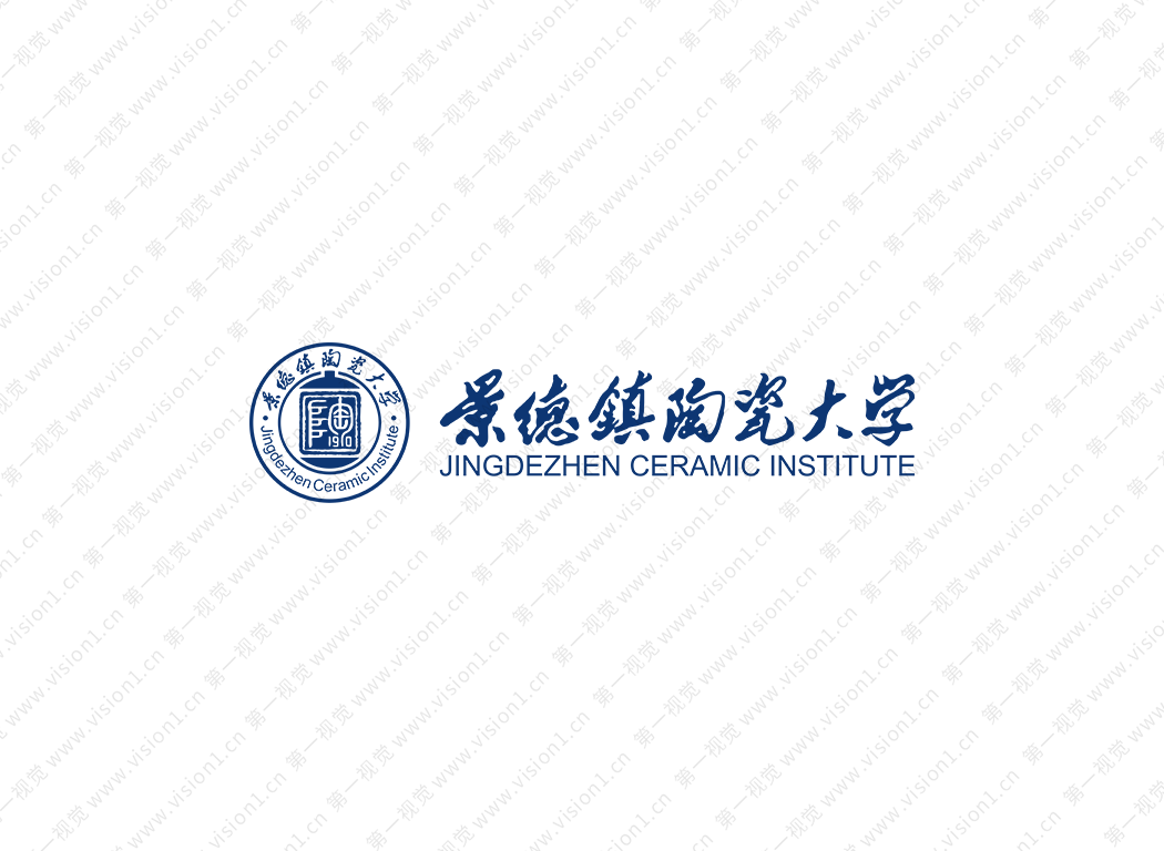 景德鎮陶瓷大學校徽標志矢量圖