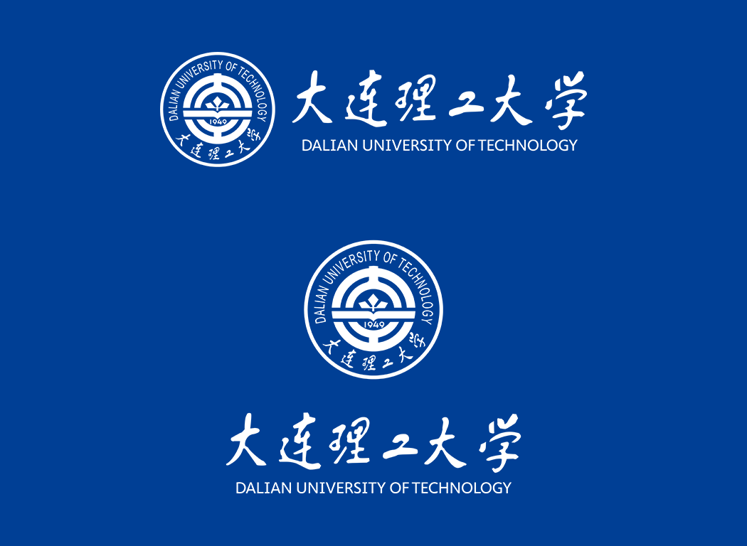 大學?；障盗?大連理工大學標志矢量圖