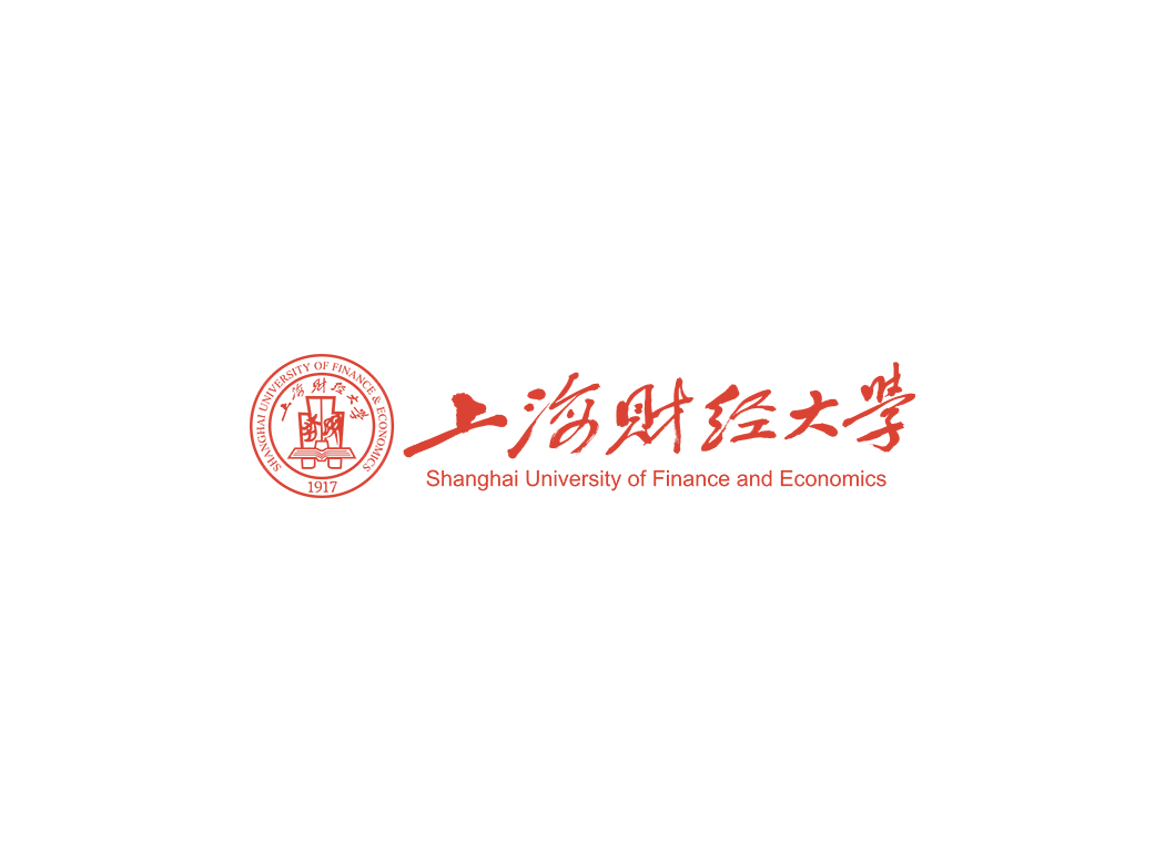 大學?；障盗?上海財經大學標志矢量圖