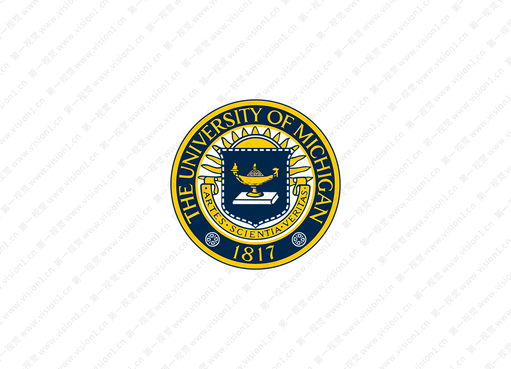 密西根大學校徽logo矢量圖