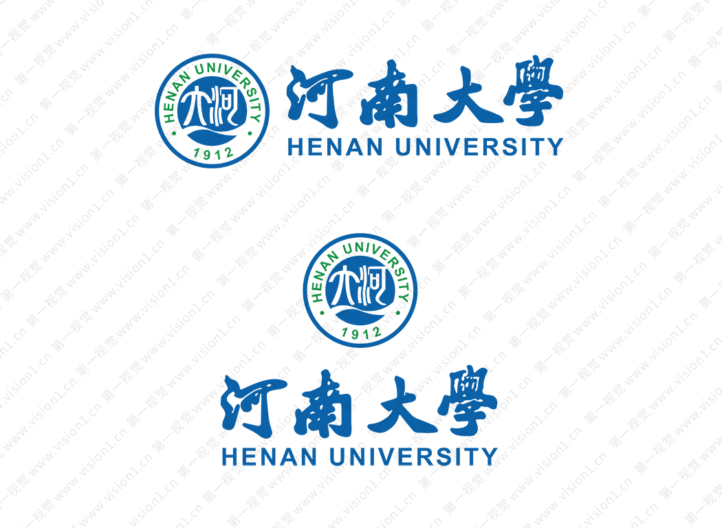 大學校徽系列:河南大學標志矢量圖