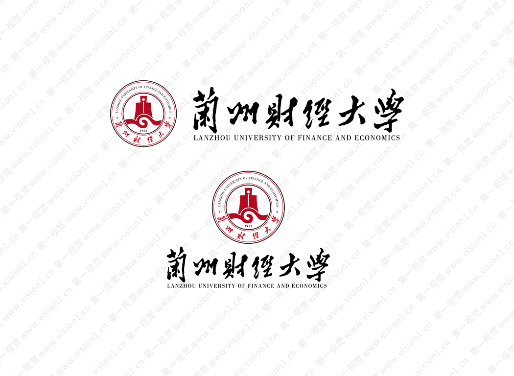 大學(xué)校徽系列：蘭州財(cái)經(jīng)大學(xué)標(biāo)志矢量圖