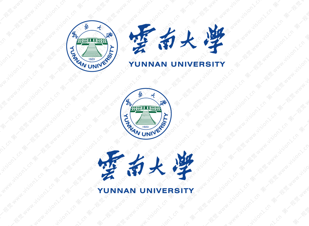 大學?；障盗?云南大學標志矢量圖