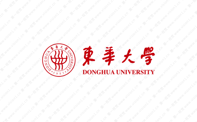 大學校徽系列:東華大學標志矢量圖