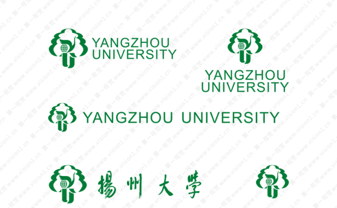 大學校徽系列:揚州大學標志矢量圖