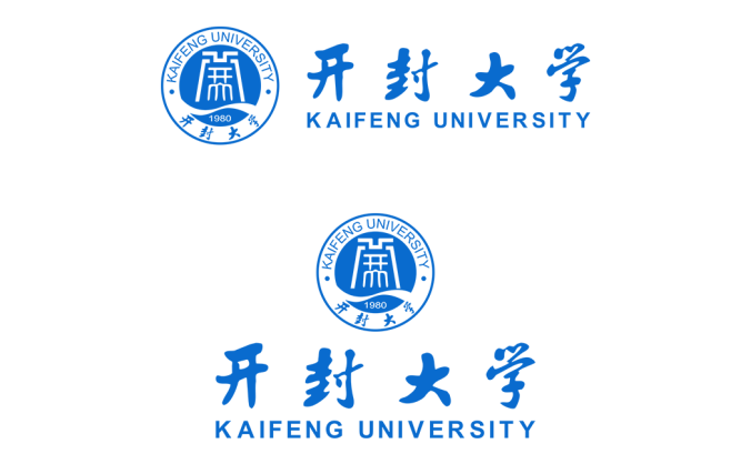 開封大學logo標志矢量圖