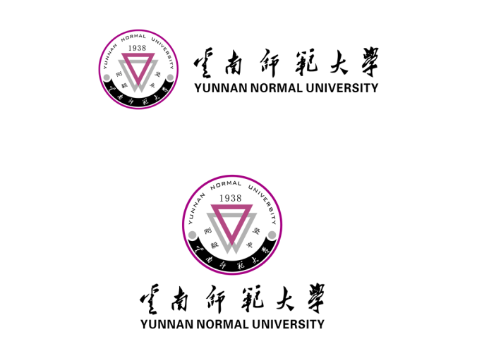 云南師范大學校徽標志矢量圖